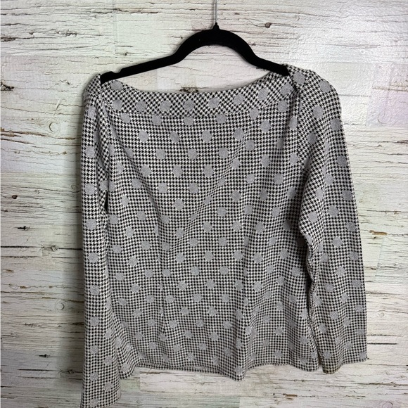 Talbots Sweater boat neck polka dot gray size medium - Picture 6 of 7